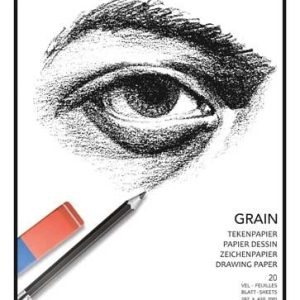 Tekenblok Grain A3 (297x420mm) 120gr/20vel – wit