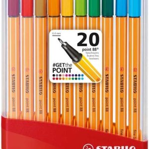 Stabilo Point 88 ColorParade – Box 20stuks (rood/geel)