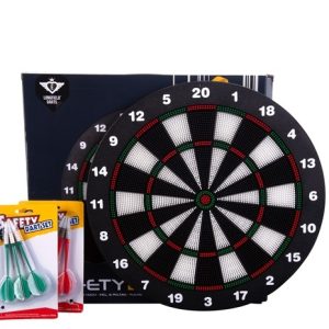 Kinder Safety Dartbord Ø 42cm + Softtip Dartpijl 18gr (2 sets)