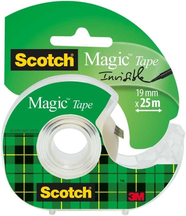 Scotch Magic Tape 19mm x 25m op afroller