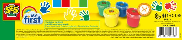 SES Creative My First - Vingerverf 4 kleuren x145ml - Afbeelding 7