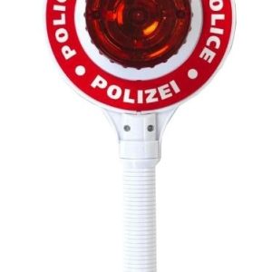 Politiestopbord met handvat en knipperlicht 29cm