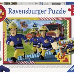 Puzzel (2x12stuks) Brandweerman Sam – Sam en zijn team