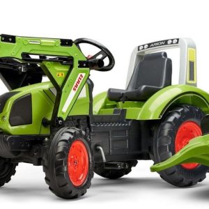 Tractor “Claas Arion 430” met frontlader + aanhangwagen – groen