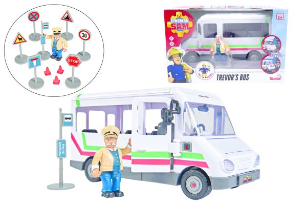 Brandweerman Sam - Trevors Bus met figuur