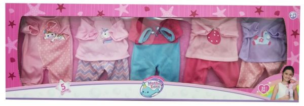 5 Outfits voor pop 31 cm