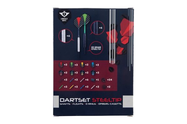 Longfield darts 4 sets steeltip brass tungsten look 23gr