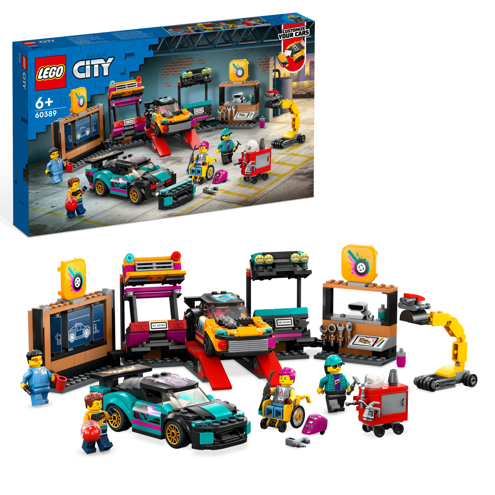 LEGO City Garage voor aanpasbare auto's - 60389 - Afbeelding 2