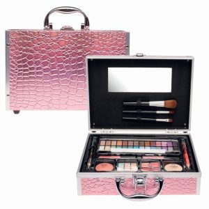 Make-Up Koffer roze alu luipaard print