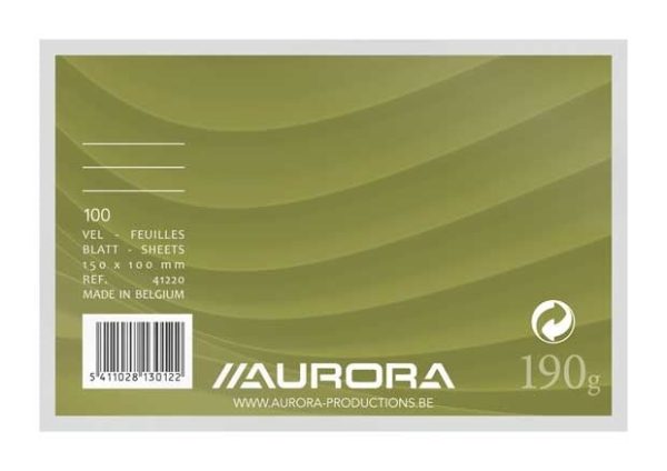 Aurora Fiches 'Ficard' (100x150mm) 190gr (gelijnd) - 100stuks/pak (wit)