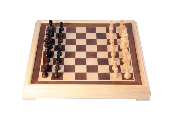 Schaakspel (40x40cm) ingelegd - Koning 77mm - Afbeelding 2