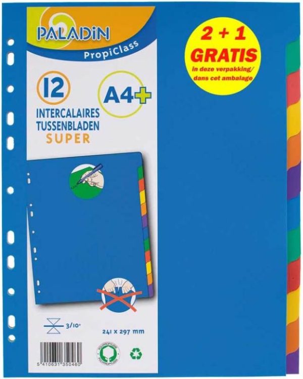 Tussenbladen Propiclass Super A4/12 tabs (2+1 gratis)