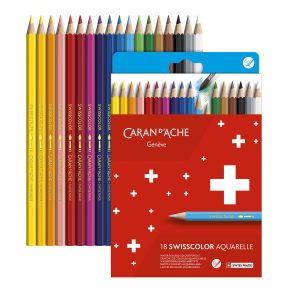 Caran d’Ache Swisscolor Kleurpotlood Aquarel – 18stuks in karton etui