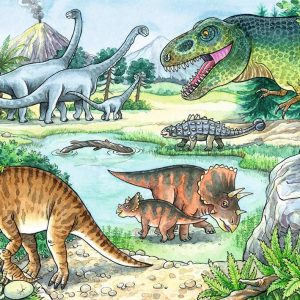 Puzzel (2x24stuks) – Sauriërs en hun leefruimte