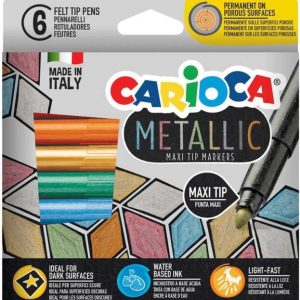 Viltstiften “Metallic” met maxi punt – 6stuks in karton etui