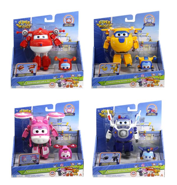 Super Wings - Robot/Vliegtuig Transforming Supercharged : 1 exemplaar