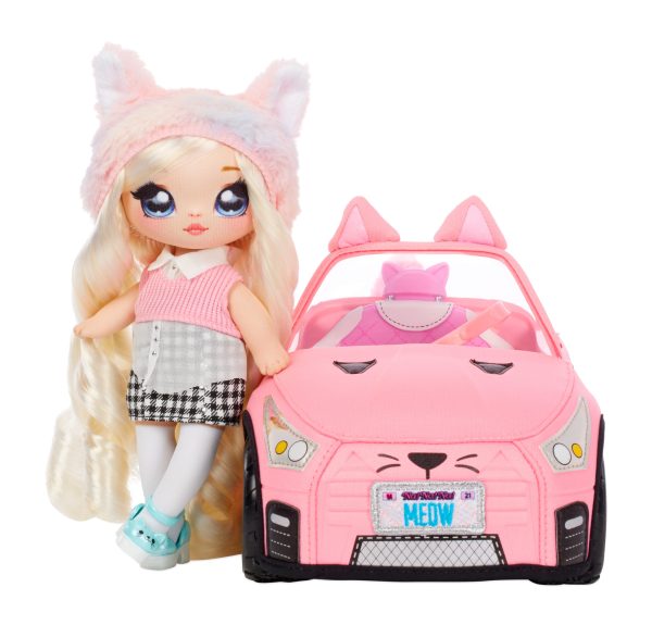 Na! Na! Na! Surprise Soft Plush Convertible Doll Car - pink - Afbeelding 9