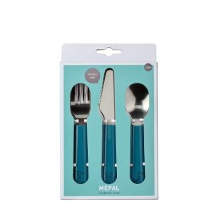 Kinderbestekset mio (3-delig) – Deep blue