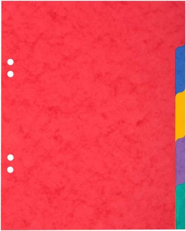 Tabbladen (glanskarton) A5/2-gaats - 5 kleuren/5stuks