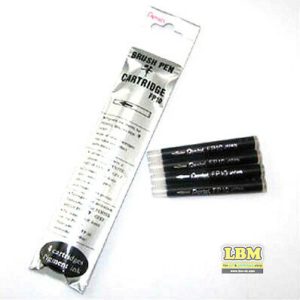 Pentel Brush Pen Inktpatronen – 4stuks (zwart)