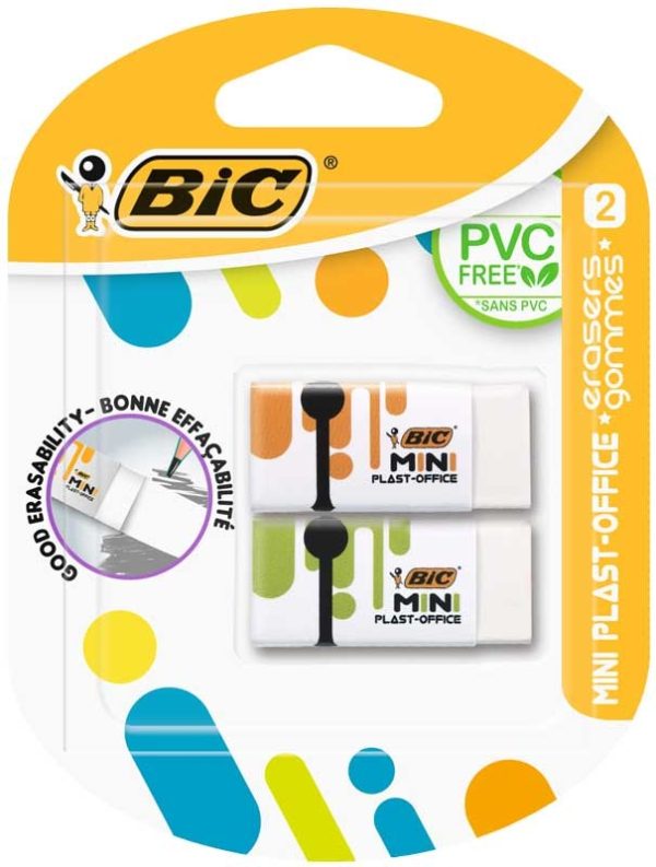 BIC Mini Plast-Office Gommen - 2stuks