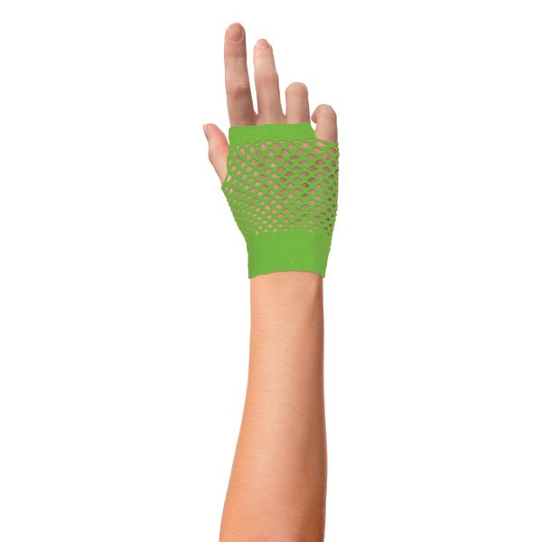 Handschoenen net kort (vingerloos) - fluo - groen - Afbeelding 3