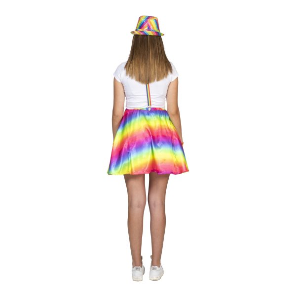 Regenboog rok Rosy - volwassenen (onesize) - Afbeelding 2