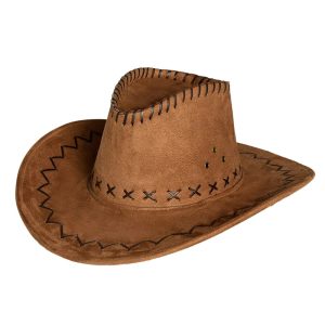 Hoed Cowboy Elroy – bruin (leatherlook)