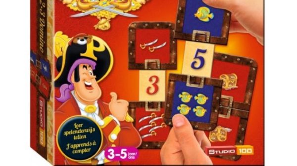 Piet Piraat 1-2-3 domino spel