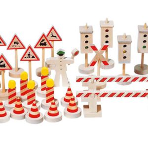 Verkeerstekens van hout set nr.2