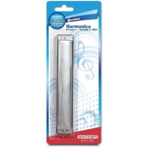Mondharmonica (metaal) met 24 noten
