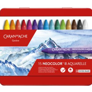 Caran d’Ache Waskrijt “Neocolor II” – 15stuks in metalen doos