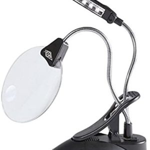 WEDO Bureau vergrootglas met LED-licht – zwart