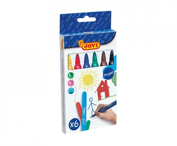 JOVI Viltstiften Maxi (uitwasbaar) - Etui (karton) 6stuks