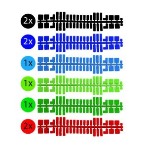 Ministeck Set I – Kleurenstrips 9-delig (31601-31606)