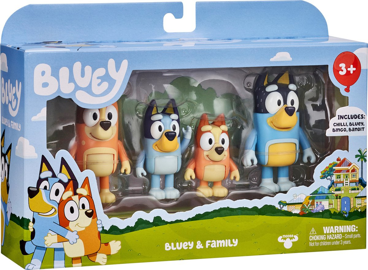 Bluey - Bluey & Familie (4-pack)