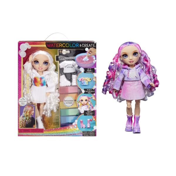 Rainbow High WaterColor & Create NEW Theme Doll - Brown eyes