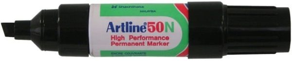 Artline Permanente Marker "50N" schuine punt, lijndikte 3-6mm - zwart
