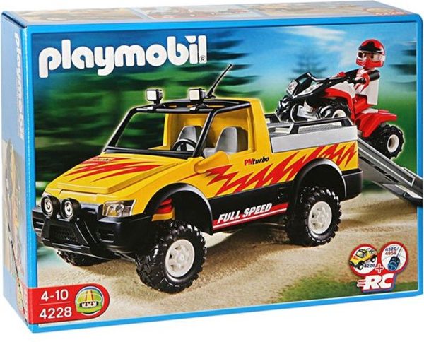 PM R/C - Pick-up met rode quad 4228