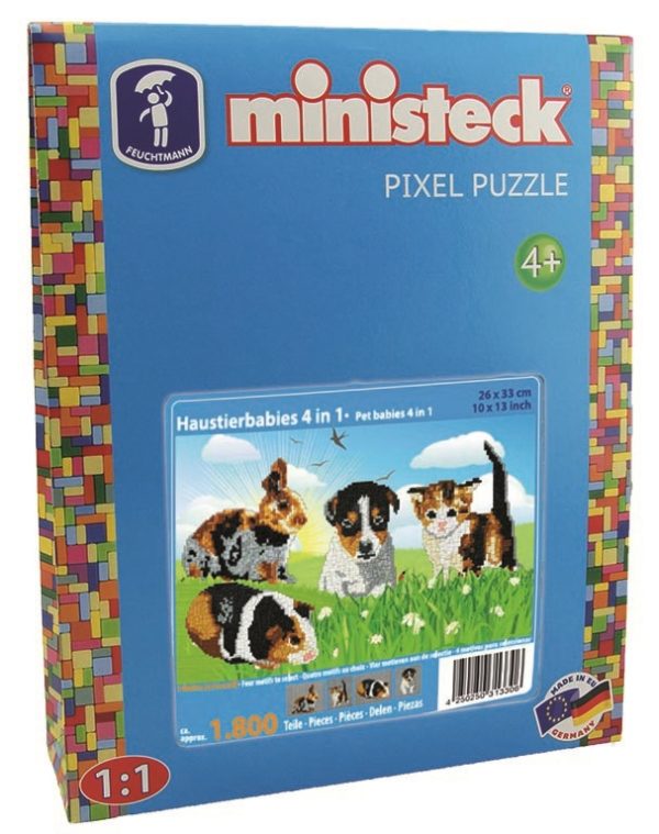 Ministeck (XL Box) - Baby huisdieren 4-in-1 (1800stuks)