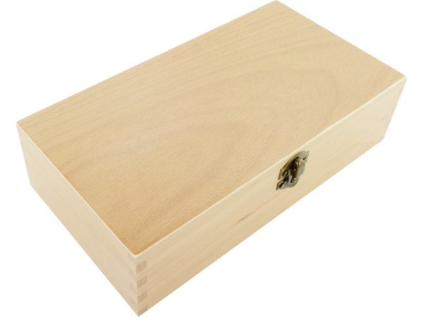 Tekendoos 3-vaks (25x14x6,5cm) - gelakt hout