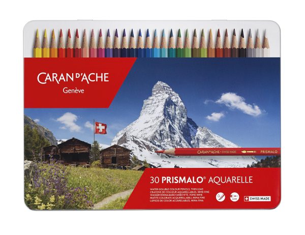 Caran d'Ache Kleurpotlood "Prismalo" Aquarel - 30stuks in metalen doos
