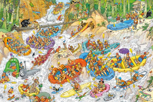 Jan van Haasteren Wild Water Raften 1500 stukjes - Afbeelding 2