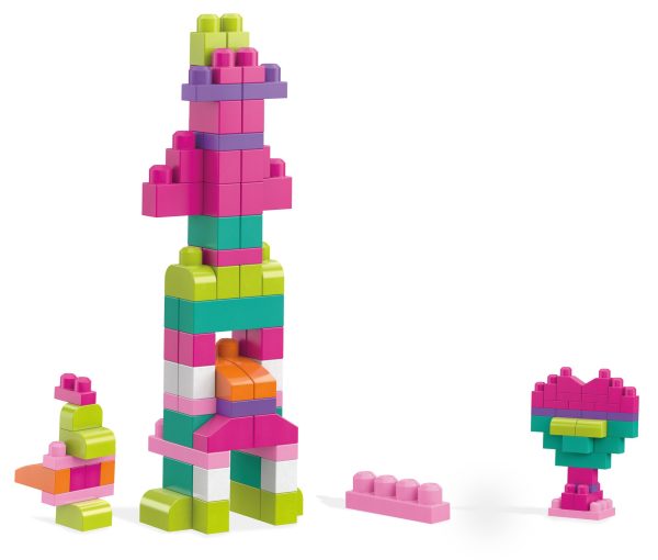 Mega Bloks First Builders - Grote bouwtas 60-delig (roze) - Afbeelding 2