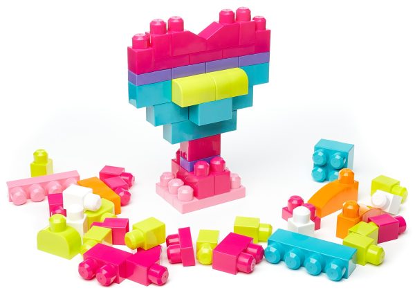 Mega Bloks First Builders - Grote bouwtas 60-delig (roze) - Afbeelding 3