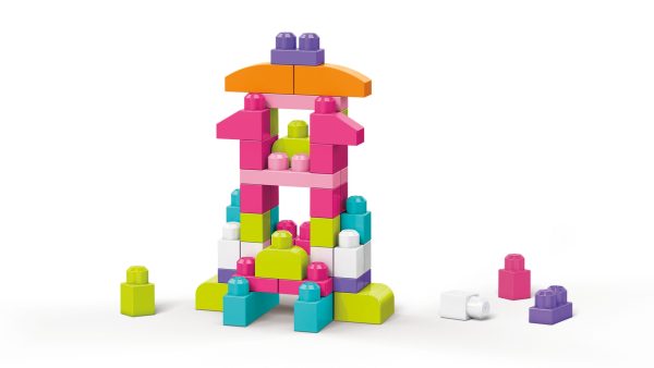 Mega Bloks First Builders - Grote bouwtas 60-delig (roze) - Afbeelding 4