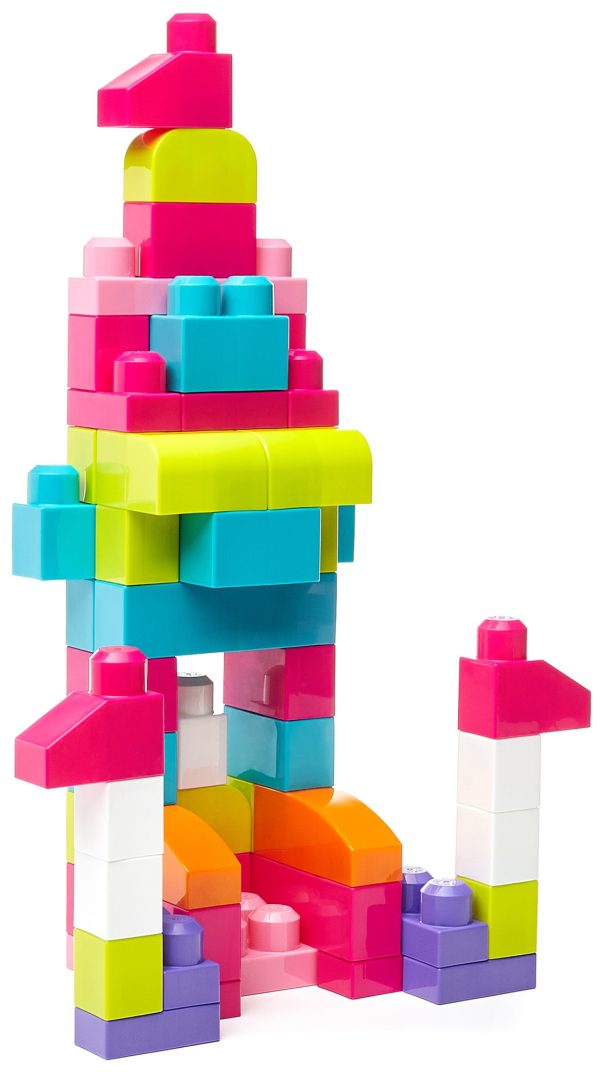 Mega Bloks First Builders - Grote bouwtas 60-delig (roze) - Afbeelding 5