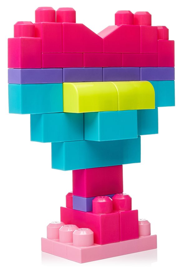 Mega Bloks First Builders - Grote bouwtas 60-delig (roze) - Afbeelding 7