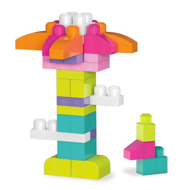 Mega Bloks First Builders - Grote bouwtas 60-delig (roze) - Afbeelding 9