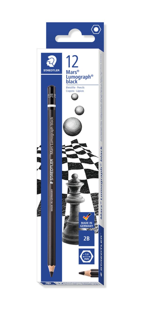 Potlood Mars Lumograph black - 2B - 1 stuk